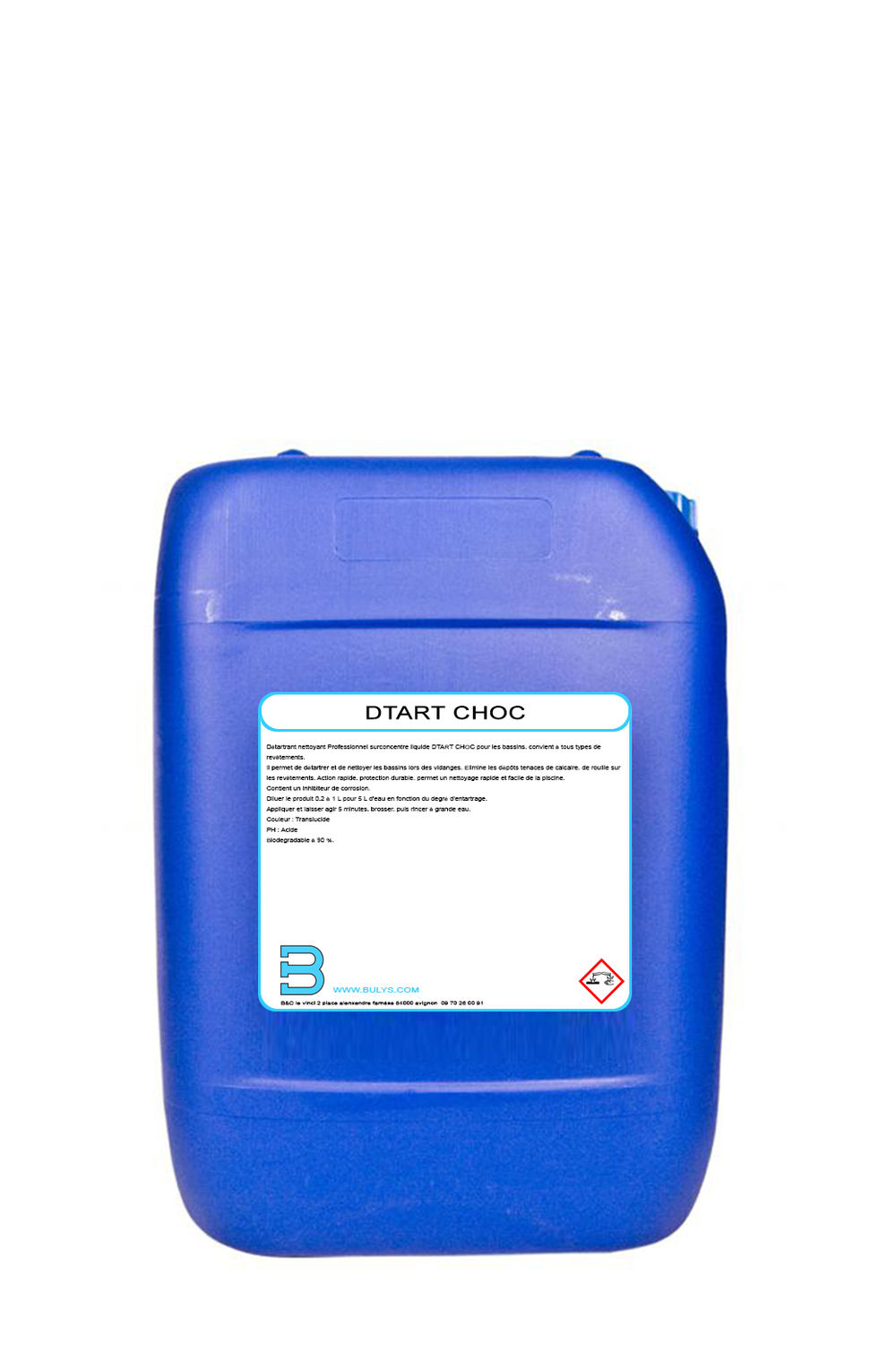 Détartrant piscine nettoyant Pro concentré bassins DTART CHOC, BULYS Détartrant piscine nettoyant Pro concentré bassins DTART CHOC, BULYS