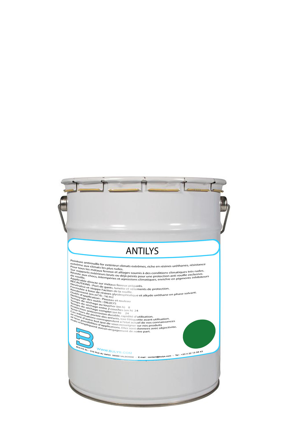 Peinture antirouille fer résines alkyde uréthane ANTILYS, BULYS